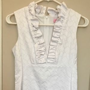 Lilly Pulitzer White Heart shift dress sz 0